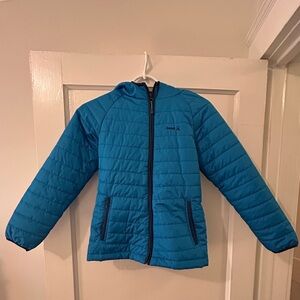 Kamik kid’s blue puffer coat with hood size 10 jacket